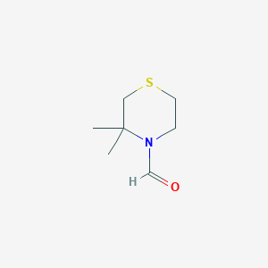 molecular formula C7H13NOS B034703 3,3-Dimethylthiomorpholine-4-carbaldehyde CAS No. 111072-97-0