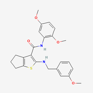 molecular formula C24H26N2O4S B3470341 N-(2,5-dimethoxyphenyl)-2-[(3-methoxyphenyl)methylamino]-5,6-dihydro-4H-cyclopenta[b]thiophene-3-carboxamide 
