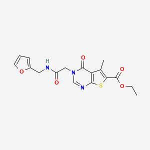 molecular formula C17H17N3O5S B3470434 ETHYL 3-({[(FURAN-2-YL)METHYL]CARBAMOYL}METHYL)-5-METHYL-4-OXO-3H,4H-THIENO[2,3-D]PYRIMIDINE-6-CARBOXYLATE 