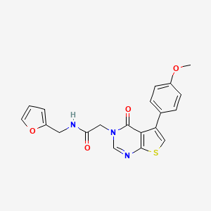molecular formula C20H17N3O4S B3470453 N-(furan-2-ylmethyl)-2-[5-(4-methoxyphenyl)-4-oxothieno[2,3-d]pyrimidin-3-yl]acetamide 