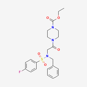 molecular formula C22H26FN3O5S B3470531 ethyl 4-[2-[benzyl-(4-fluorophenyl)sulfonylamino]acetyl]piperazine-1-carboxylate 