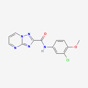 molecular formula C13H10ClN5O2 B3470607 N~2~-(3-CHLORO-4-METHOXYPHENYL)[1,2,4]TRIAZOLO[1,5-A]PYRIMIDINE-2-CARBOXAMIDE 