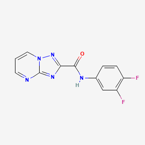 molecular formula C12H7F2N5O B3470628 N~2~-(3,4-DIFLUOROPHENYL)[1,2,4]TRIAZOLO[1,5-A]PYRIMIDINE-2-CARBOXAMIDE 