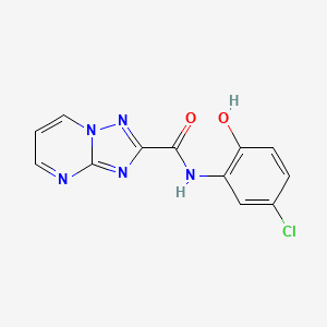 molecular formula C12H8ClN5O2 B3470635 N-(5-chloro-2-hydroxyphenyl)-[1,2,4]triazolo[1,5-a]pyrimidine-2-carboxamide 
