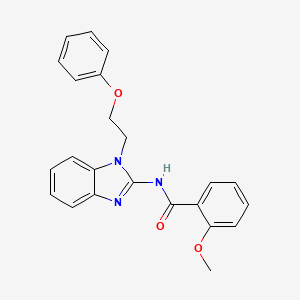 molecular formula C23H21N3O3 B3470679 2-methoxy-N-[1-(2-phenoxyethyl)-1H-benzimidazol-2-yl]benzamide 
