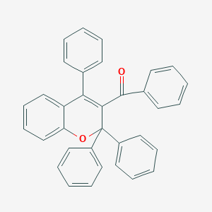 molecular formula C34H24O2 B034707 Phenyl-(2,2,4-triphenylchromen-3-yl)methanone CAS No. 19725-31-6