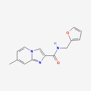 molecular formula C14H13N3O2 B3470719 N-(furan-2-ylmethyl)-7-methylimidazo[1,2-a]pyridine-2-carboxamide 