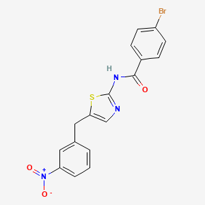molecular formula C17H12BrN3O3S B3470784 4-bromo-N-{5-[(3-nitrophenyl)methyl]-1,3-thiazol-2-yl}benzamide 