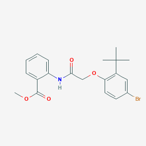 molecular formula C20H22BrNO4 B3470803 methyl 2-{[(4-bromo-2-tert-butylphenoxy)acetyl]amino}benzoate 