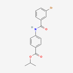 molecular formula C17H16BrNO3 B3470811 Propan-2-yl 4-[(3-bromobenzoyl)amino]benzoate 