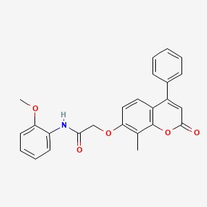molecular formula C25H21NO5 B3470978 N-(2-methoxyphenyl)-2-(8-methyl-2-oxo-4-phenylchromen-7-yl)oxyacetamide 