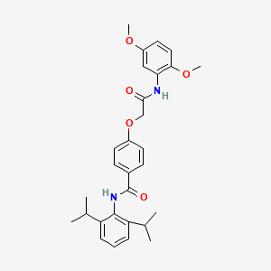 molecular formula C29H34N2O5 B3470982 N-(2,6-diisopropylphenyl)-4-{2-[(2,5-dimethoxyphenyl)amino]-2-oxoethoxy}benzamide 