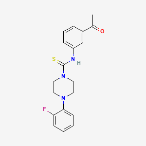 molecular formula C19H20FN3OS B3470995 N-(3-acetylphenyl)-4-(2-fluorophenyl)piperazine-1-carbothioamide 