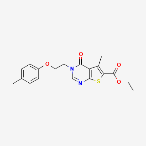 molecular formula C19H20N2O4S B3471101 ethyl 5-methyl-3-[2-(4-methylphenoxy)ethyl]-4-oxo-3,4-dihydrothieno[2,3-d]pyrimidine-6-carboxylate 