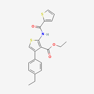 molecular formula C20H19NO3S2 B3471230 ethyl 4-(4-ethylphenyl)-2-[(2-thienylcarbonyl)amino]-3-thiophenecarboxylate 