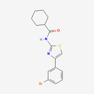molecular formula C16H17BrN2OS B3471248 N-[4-(3-bromophenyl)-1,3-thiazol-2-yl]cyclohexanecarboxamide 