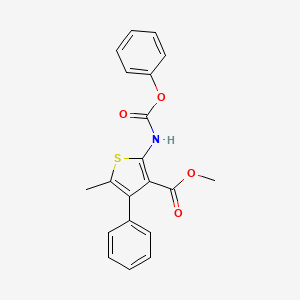 molecular formula C20H17NO4S B3471294 methyl 5-methyl-2-[(phenoxycarbonyl)amino]-4-phenyl-3-thiophenecarboxylate 