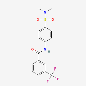 molecular formula C16H15F3N2O3S B3471361 N-[4-(dimethylsulfamoyl)phenyl]-3-(trifluoromethyl)benzamide 