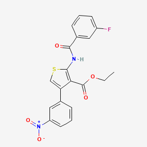 molecular formula C20H15FN2O5S B3471430 ethyl 2-[(3-fluorobenzoyl)amino]-4-(3-nitrophenyl)-3-thiophenecarboxylate 