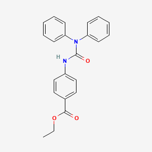 molecular formula C22H20N2O3 B3471462 Ethyl 4-[(diphenylcarbamoyl)amino]benzoate 
