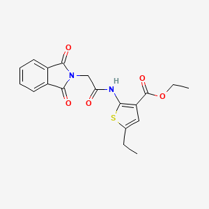 molecular formula C19H18N2O5S B3471491 ethyl 2-{[(1,3-dioxo-1,3-dihydro-2H-isoindol-2-yl)acetyl]amino}-5-ethyl-3-thiophenecarboxylate 