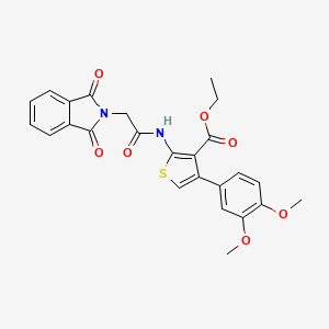 molecular formula C25H22N2O7S B3471495 ethyl 4-(3,4-dimethoxyphenyl)-2-{[(1,3-dioxo-1,3-dihydro-2H-isoindol-2-yl)acetyl]amino}-3-thiophenecarboxylate 