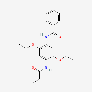 molecular formula C20H24N2O4 B3471548 N-[2,5-diethoxy-4-(propionylamino)phenyl]benzamide 