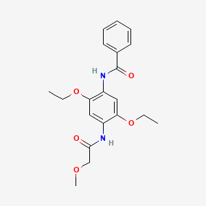 molecular formula C20H24N2O5 B3471553 N-[2,5-diethoxy-4-[(2-methoxyacetyl)amino]phenyl]benzamide 