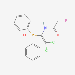 molecular formula C16H13Cl2FNO2P B3471657 N-(2,2-dichloro-1-diphenylphosphorylethenyl)-2-fluoroacetamide 