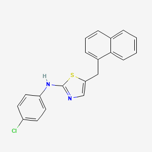 molecular formula C20H15ClN2S B3471669 N-(4-CHLOROPHENYL)-5-[(NAPHTHALEN-1-YL)METHYL]-1,3-THIAZOL-2-AMINE 