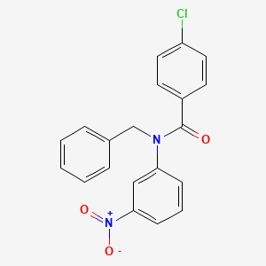 molecular formula C20H15ClN2O3 B3471919 N-benzyl-4-chloro-N-(3-nitrophenyl)benzamide 