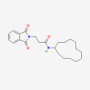 molecular formula C23H32N2O3 B3471929 N-cyclododecyl-3-(1,3-dioxoisoindol-2-yl)propanamide 