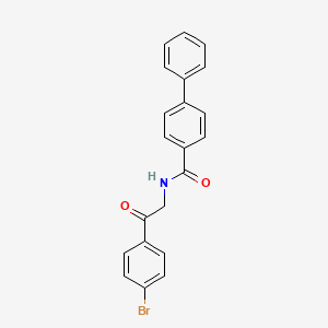 molecular formula C21H16BrNO2 B3471971 N-[2-(4-bromophenyl)-2-oxoethyl]-4-phenylbenzamide 