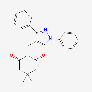 molecular formula C24H22N2O2 B3472072 2-(1,3-Diphenyl-1H-pyrazol-4-ylmethylene)-5,5-dimethyl-cyclohexane-1,3-dione 