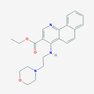 molecular formula C22H25N3O3 B3472162 ETHYL 4-[(2-MORPHOLINOETHYL)AMINO]BENZO[H]QUINOLINE-3-CARBOXYLATE 