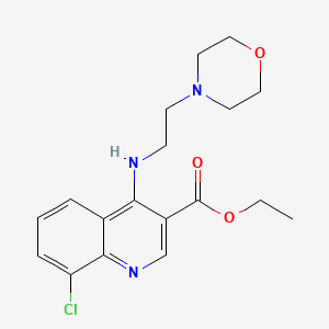 molecular formula C18H22ClN3O3 B3472177 Ethyl 8-chloro-4-{[2-(morpholin-4-yl)ethyl]amino}quinoline-3-carboxylate 