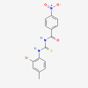 molecular formula C15H12BrN3O3S B3472226 N-{[(2-bromo-4-methylphenyl)amino]carbonothioyl}-4-nitrobenzamide CAS No. 304675-66-9