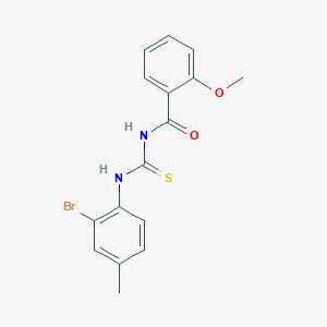 molecular formula C16H15BrN2O2S B3472228 N-[(2-bromo-4-methylphenyl)carbamothioyl]-2-methoxybenzamide 