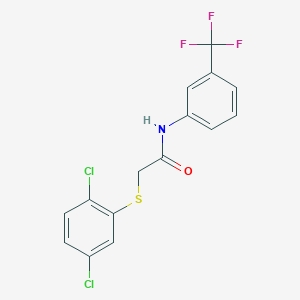 molecular formula C15H10Cl2F3NOS B3472286 2-[(2,5-dichlorophenyl)thio]-N-[3-(trifluoromethyl)phenyl]acetamide 