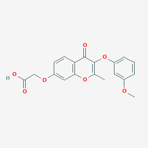 molecular formula C19H16O7 B3472371 {[3-(3-methoxyphenoxy)-2-methyl-4-oxo-4H-chromen-7-yl]oxy}acetic acid 