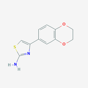 molecular formula C11H10N2O2S B034724 4-(2,3-Dihydro-1,4-benzodioxin-6-yl)-1,3-thiazol-2-amine CAS No. 105362-06-9