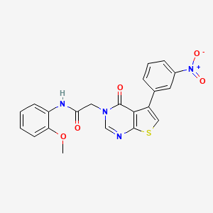molecular formula C21H16N4O5S B3472462 N-(2-methoxyphenyl)-2-[5-(3-nitrophenyl)-4-oxothieno[2,3-d]pyrimidin-3-yl]acetamide 