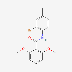 molecular formula C16H16BrNO3 B3472498 N-(2-bromo-4-methylphenyl)-2,6-dimethoxybenzamide 