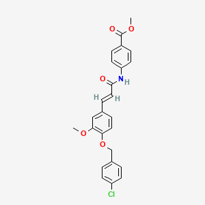 molecular formula C25H22ClNO5 B3472689 (E)-methyl 4-(3-(4-((4-chlorobenzyl)oxy)-3-methoxyphenyl)acrylamido)benzoate 