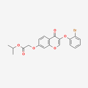 molecular formula C20H17BrO6 B3472724 PROPAN-2-YL 2-{[3-(2-BROMOPHENOXY)-4-OXO-4H-CHROMEN-7-YL]OXY}ACETATE 