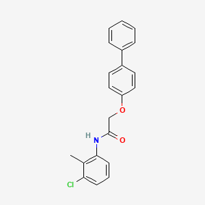 molecular formula C21H18ClNO2 B3472799 N-(3-chloro-2-methylphenyl)-2-(4-phenylphenoxy)acetamide 