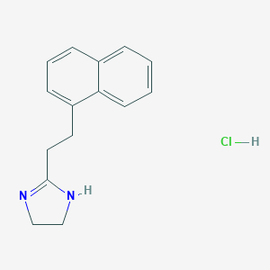 molecular formula C15H17ClN2 B034728 1H-Imidazole, 4,5-dihydro-2-(2-(1-naphthalenyl)ethyl)-, monohydrochloride CAS No. 103125-00-4