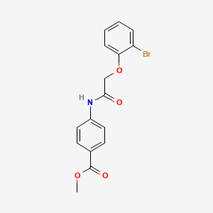 molecular formula C16H14BrNO4 B3472838 Methyl 4-[[2-(2-bromophenoxy)acetyl]amino]benzoate 