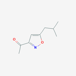 molecular formula C9H13NO2 B034734 1-(5-Isobutylisoxazol-3-yl)ethanone CAS No. 110578-31-9