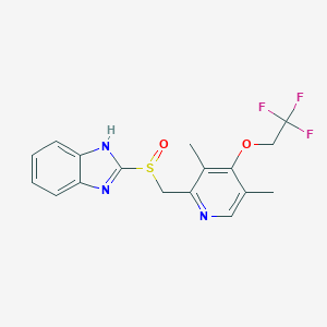 molecular formula C17H16F3N3O2S B034737 2-[[3,5-dimethyl-4-(2,2,2-trifluoroethoxy)pyridin-2-yl]methylsulfinyl]-1H-benzimidazole CAS No. 103577-47-5